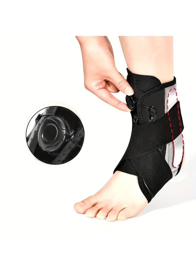 Black S Adjustable Ankle Brace Support Breathable Elastic Lace Up Stabilizer for Men Women - Image 5