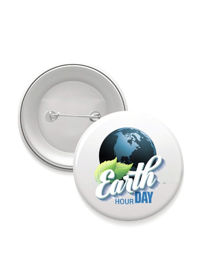 برينت شوب فور مي شارة زر ساعة الأرض - دبوس للتوعية بساعة الأرض - دبوس هدية يوم الأرض - دبوس طية صدر السترة لحقائب الظهر والسترات - مثالي للمناسبات، شارات دبوس يوم الأرض العالمي - يوم الأرض - Image 1