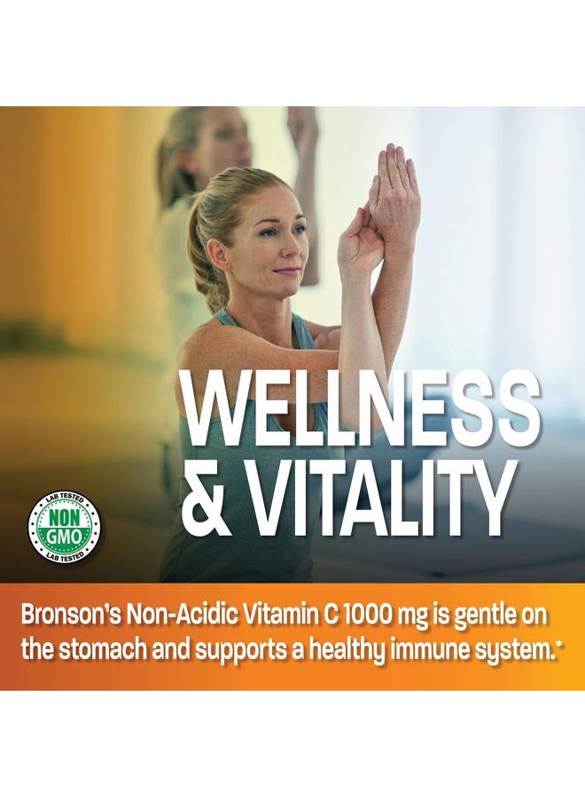 Bronson Sodium Ascorbate Non Acidic Vitamin C 1000 Mg Tablets - Gentle On The Stomach - Immune System Booster - Powerful Antioxidant - Non GMO Vitamin C Supplement, 250 Count - Image 5