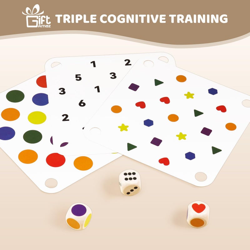 GiftAmaz 3-in-1 Memory Games for Dementia Seniors, Alzheimers Products for Elderly, Wooden Activity Kits for Dementia Patients, Fidget Cognitive Toys for Elderly, Memory Board Gifts for Seniors, Adult - Image 3