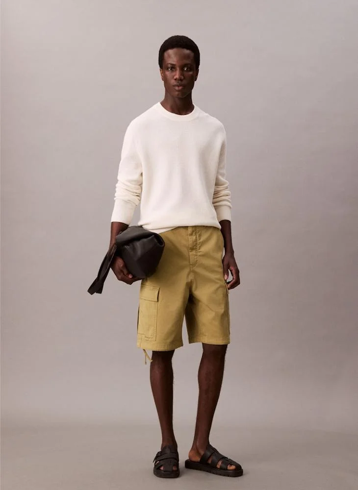 Calvin Klein Jeans  Cotton Loose Cargo Shorts for Men | Best Price UAE