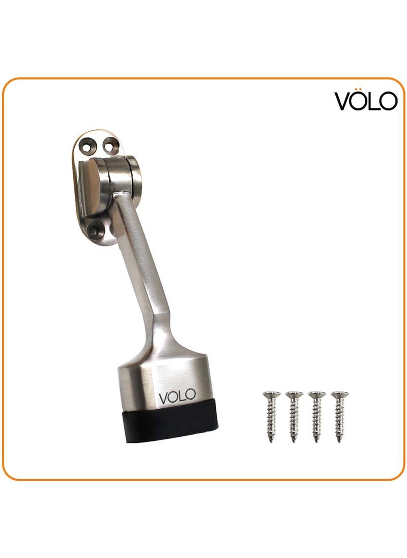 Volo Volo Silver Satin Door Stopper Vanilla 5 Inches Nickel Color Silver  - Image 4