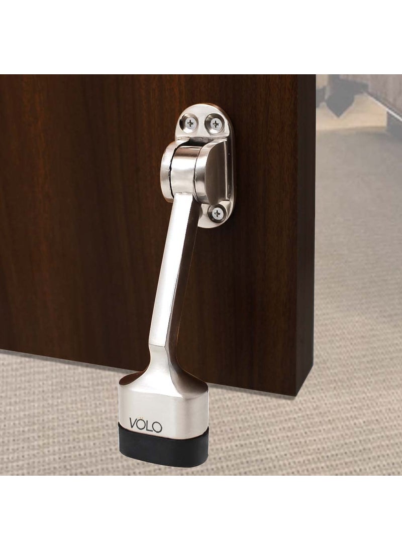 Volo Volo Silver Satin Door Stopper Vanilla 5 Inches Nickel Color Silver  - Image 5