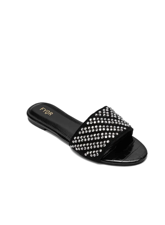 فايور مزين بكريستال مسطح