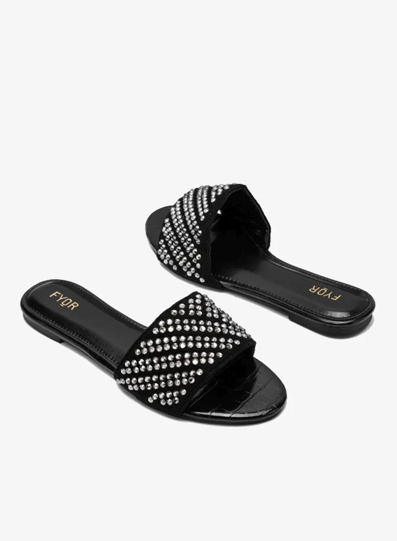 Fyor  Embellished Crystal Flat MY 235 for Women | Best Price UAE