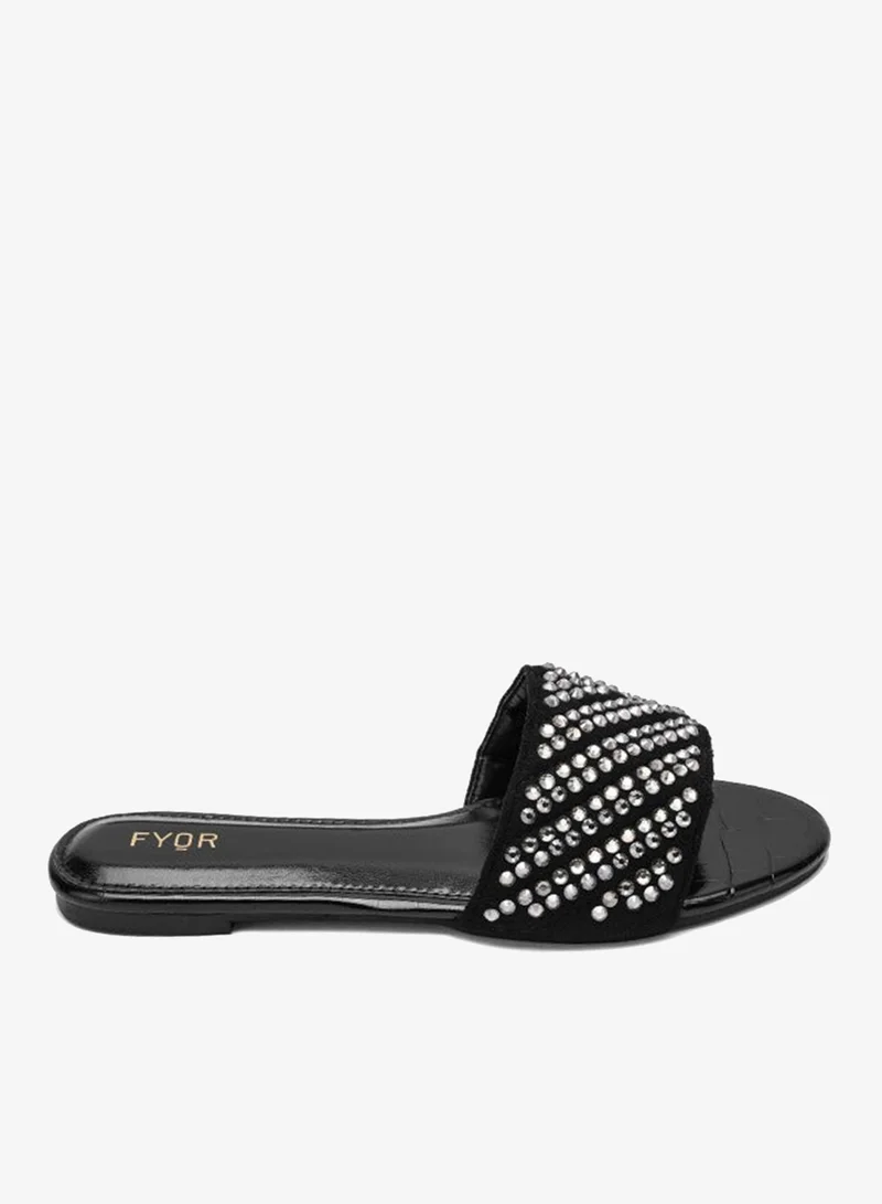 فايور مزين بكريستال مسطح