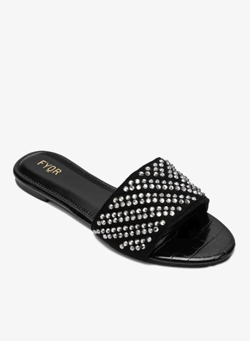 فايور مزين بكريستال مسطح