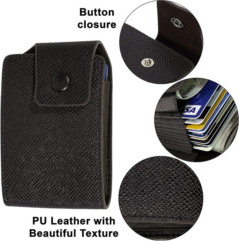 Storite 9 Slot Vertical PU Leather Pocket Sized Credit Debit ATM Card Holder Wallet & 2 Money Pocket for Men & Women (Chocolate Dark Brown - 10.5 X 7 X 3 Cm) - Image 4