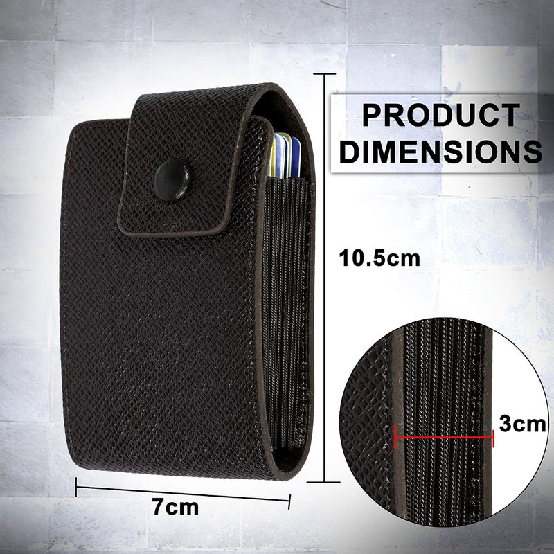 Storite 9 Slot Vertical PU Leather Pocket Sized Credit Debit ATM Card Holder Wallet & 2 Money Pocket for Men & Women (Chocolate Dark Brown - 10.5 X 7 X 3 Cm) - Image 2