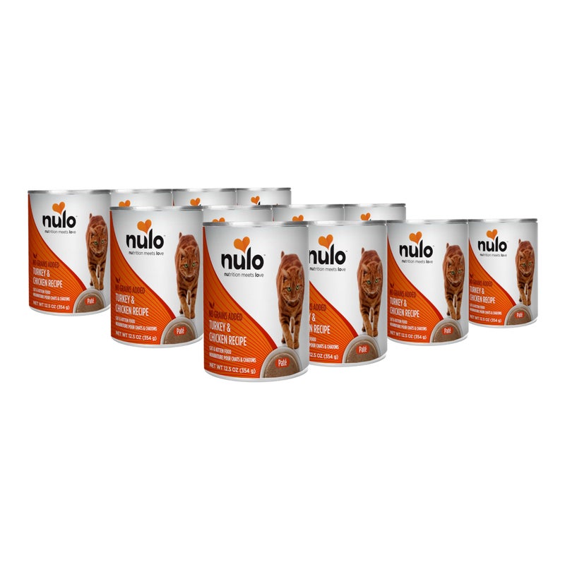 Nulo Turkey & Chicken Recipe Pate Wet Canned Cat Food, 12.5 Ounce (Pack of 12) - Image 1