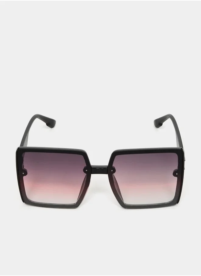 Styli Embellished Square Sunglasses