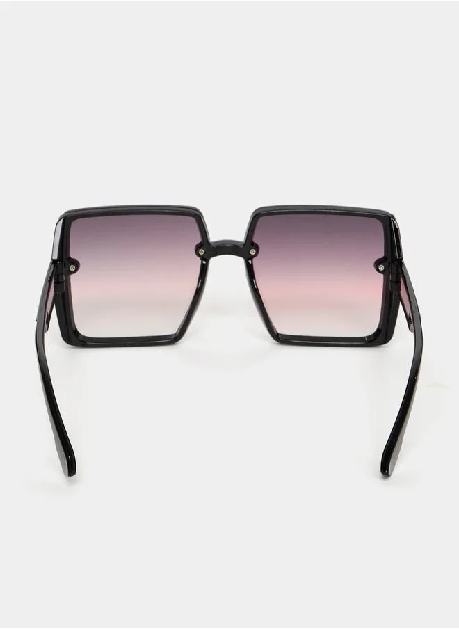 Styli Embellished Square Sunglasses