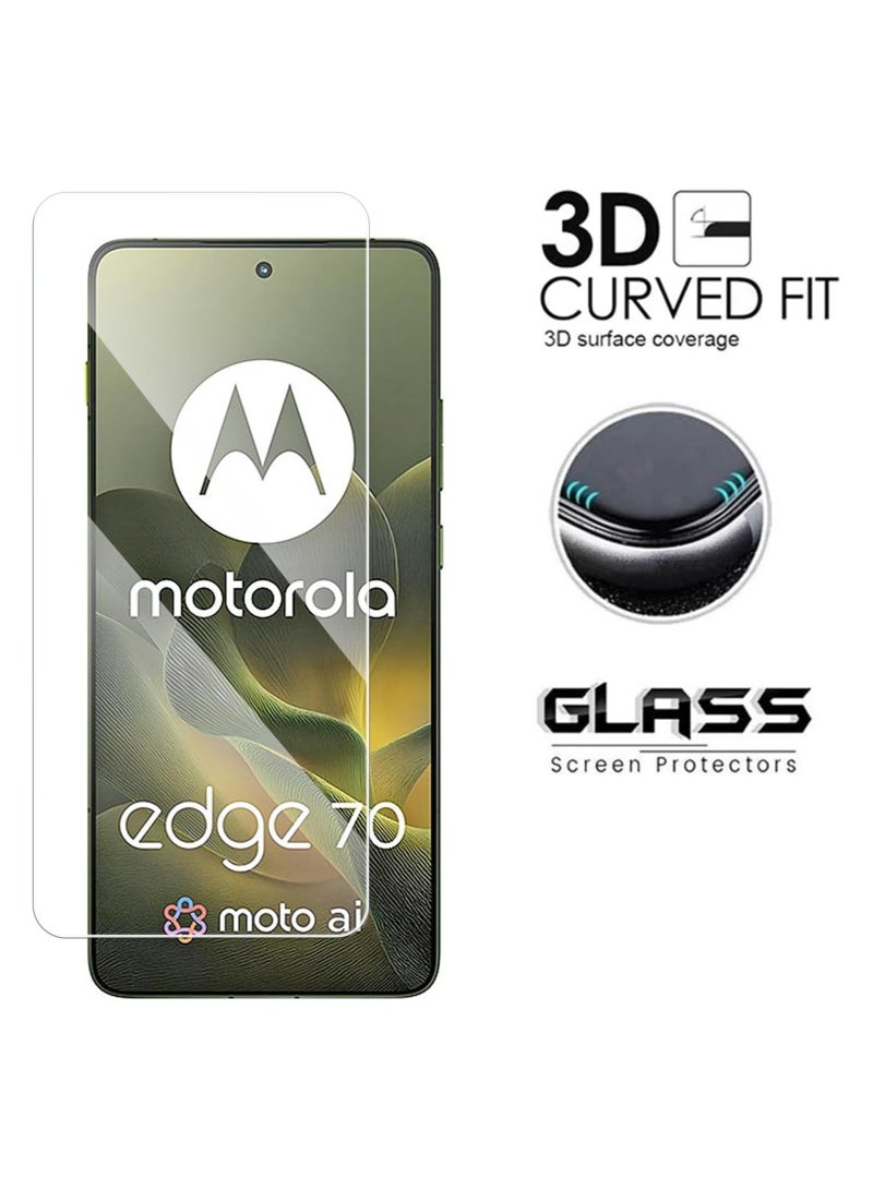 عام [طقم 2+2 قطعة] واقي شاشة وعدسة كاميرا متوافق مع هاتف Motorola Edge 70 2025. زجاج مقوى بصلابة 9H، مقاوم للخدوش وبصمات الأصابع. - Image 3