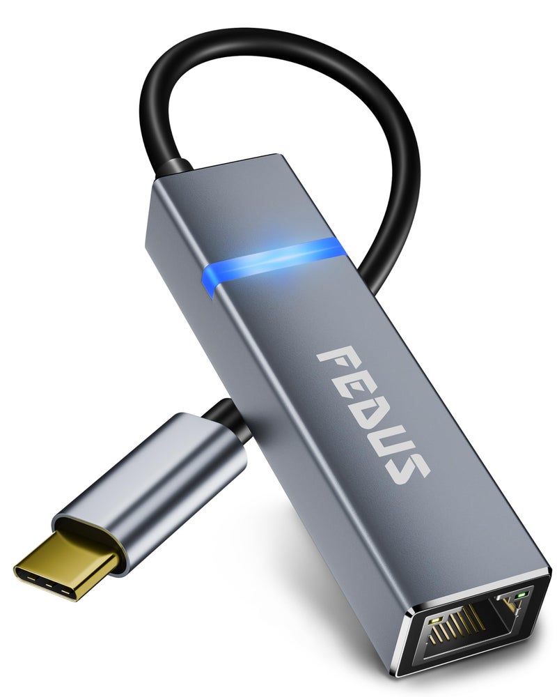 FEDUS 2500Mbps 2500Mbps USB to Ethernet Adapter Ethernet to USB Adapter, USB 3.0 to RJ45 Computer Network Internet LAN Ethernet Dongle for Laptop, Thunderbolt 4 3 Compatible for MacBook Air Pro, XPS - Image 1