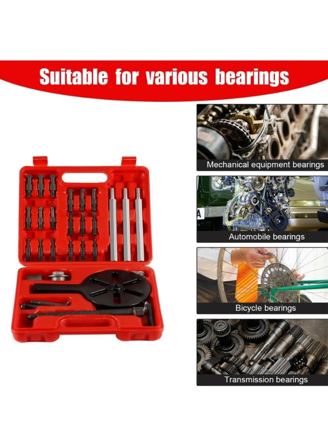 Generic 21-in-1 Bearing Puller Set, Bearing Puller Tool Bearing Removal Tool with 6 Sizes of Collets 3 Jaw Puller for Inner Bearing Kit Multifunctional Transmission Bearing Disassembly  - Image 2