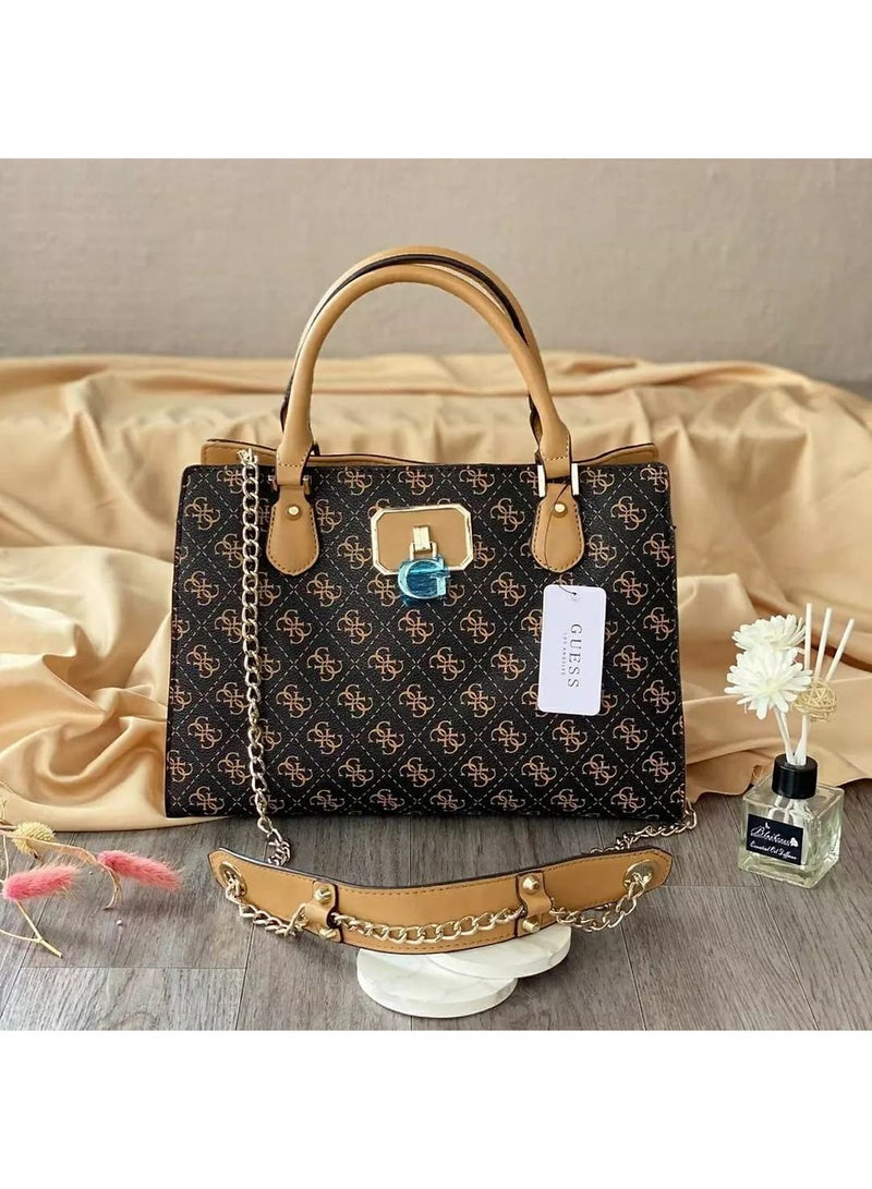 Guess Brown and Beige Women Bag - Image 2