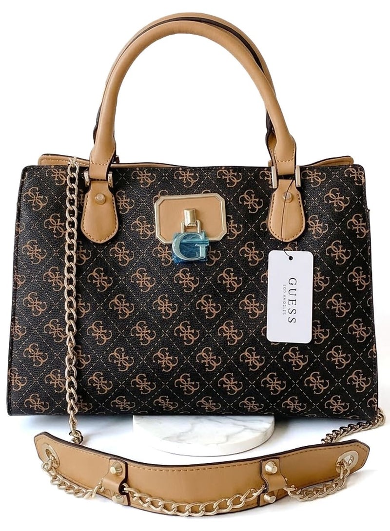 Guess Brown and Beige Women Bag - Image 1
