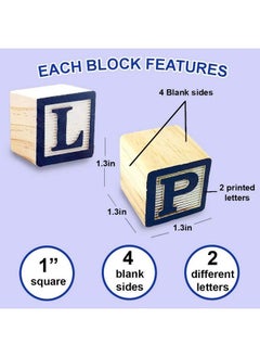 Skoolzy Abc Wooden Blocks For Toddlers 30 Wood Alphabet Blocks Montessori Stacking Letter Preschool Learning Toys Develop Language Skills Boys And Girls Ages 2+ Includes Ebook & Storage Bag  - Image 4