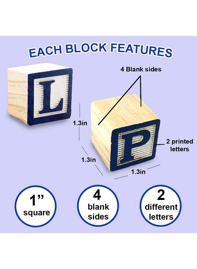 Skoolzy Abc Wooden Blocks For Toddlers 30 Wood Alphabet Blocks Montessori Stacking Letter Preschool Learning Toys Develop Language Skills Boys And Girls Ages 2+ Includes Ebook & Storage Bag  - Image 4