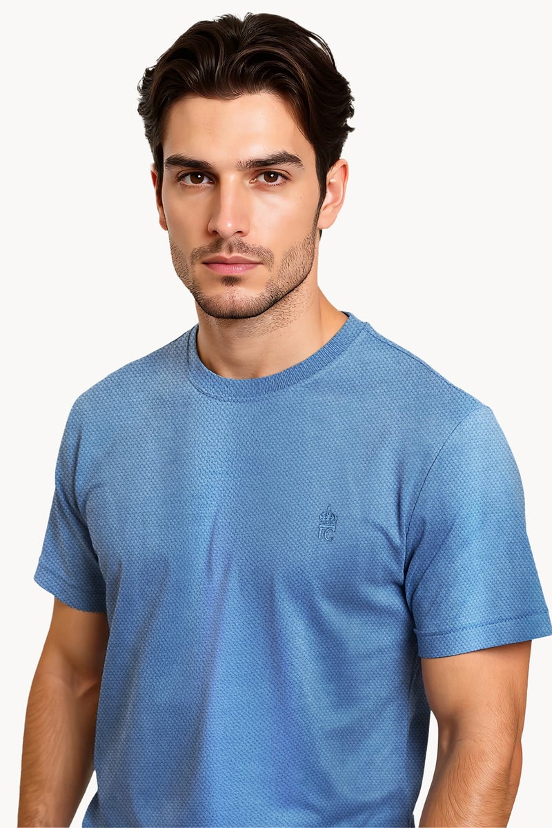 French Connection Popcorn Textured Crew Neck T-Shirt  - Image 3