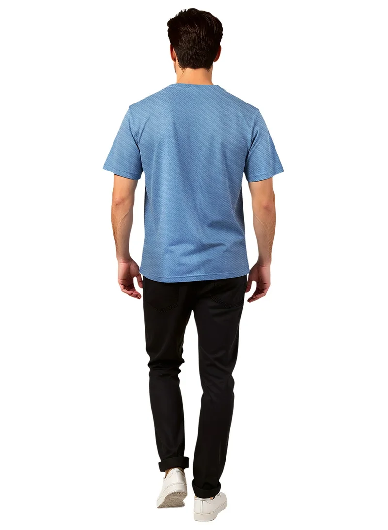 فرنش كونكشن Popcorn Textured Crew Neck T-Shirt
