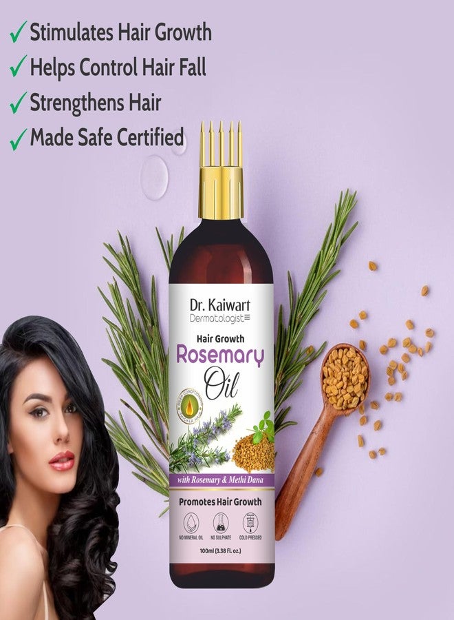 Dr. Kaiwart زيت إكليل الجبل من دكتور كايوارت لشعر صحي ونمو، نقي وطبيعي مع زيت إكليل الجبل والحلبة (100 مل) - Image 4