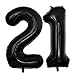 SCORPIO 40inch Jumbo Black 21 number balloons for 21st Birthday Decorations helium balloons party supplies use them as Props for Photos Black 21 - Image 3