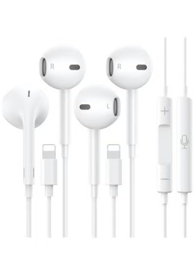 general 2 Packs for iPhone Headphones Wired Earbuds/Earphones Nosie Reduction Built-in Microphone & Volume Control Headsets Compatible with iPhone 14/13/12/11/XR/XS/X/8/7/SE/Pro/Pro Max - Image 1