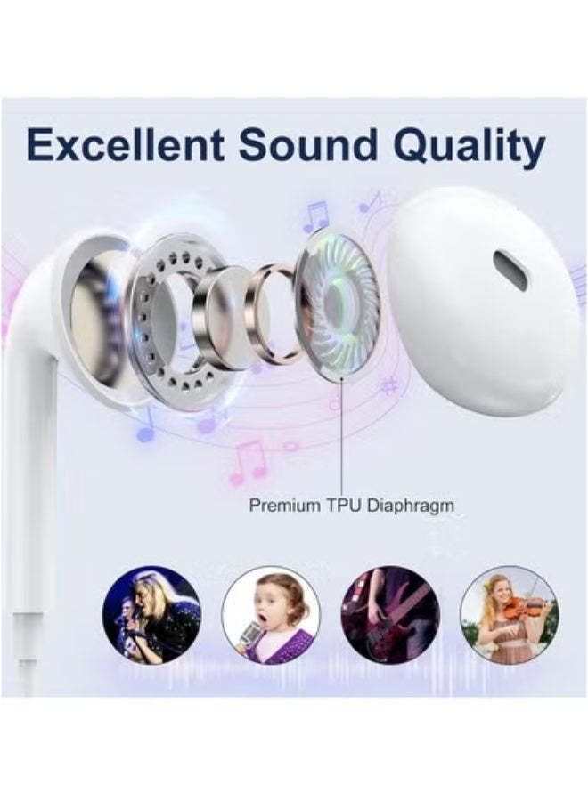 general 2 Packs for iPhone Headphones Wired Earbuds/Earphones Nosie Reduction Built-in Microphone & Volume Control Headsets Compatible with iPhone 14/13/12/11/XR/XS/X/8/7/SE/Pro/Pro Max - Image 3