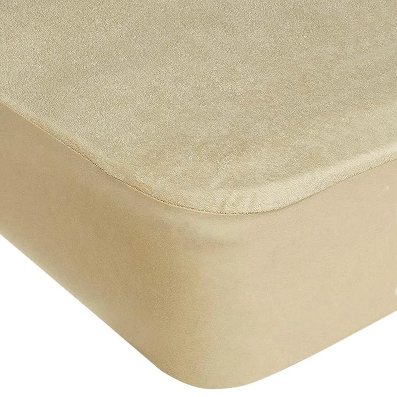 Mattress Protectors Bed Cover| Multiple Colors| Available in 13 Sizes| Dust and Water Proof| (75 * 36 Inches, Beige)  - Image 2