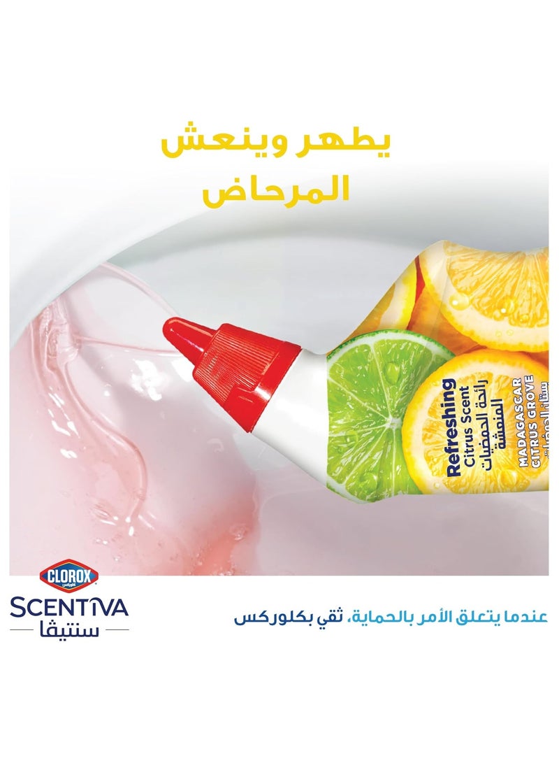 Clorox Scentiva Madagascar Citrus Grove Bleach Free Toilet Bowl Cleaner, 709 ml - Image 5