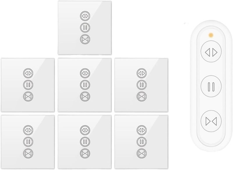 Compatible for Tuya EU WiFi Smart Curtain Switch with Voice Assistant & Remote for Electric Blinds(Remote and Switch) - Image 5