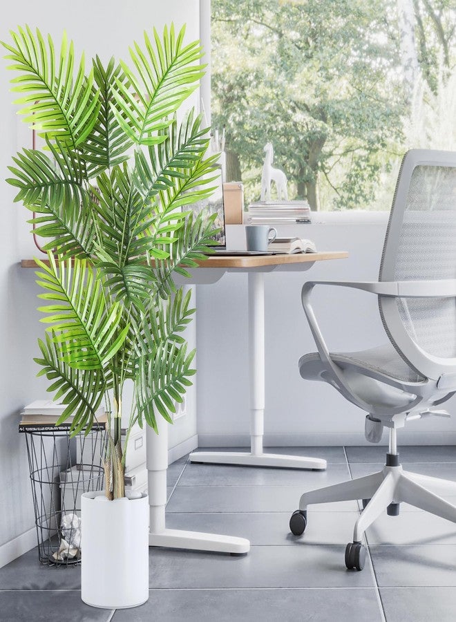 GAOMON 4 ft Artificial Palm Tree,Fake Areca Palm Plant Faux Tropical Palm Silk Plant with 18 Trunks Floor Plant in Pot Indoor Outdoor Home Office Garden Modern Decoration - Image 5