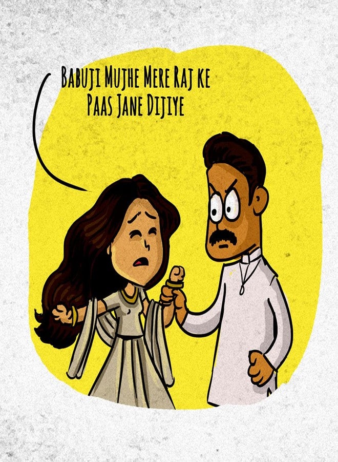 ARTBUG قواعد أكواب شاي/قهوة مطبوعة برسومات حوارات مضحكة من فيلم DDLJ، مصنوعة من خشب MDF، مناسبة لطاولة الطعام/المكتب/المنزل/المطبخ - طقم من 4 قطع - المقاس: 10 سم × 10 سم - Image 2