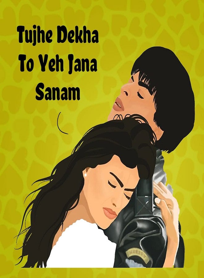 ARTBUG قواعد أكواب شاي/قهوة مطبوعة برسومات حوارات مضحكة من فيلم DDLJ، مصنوعة من خشب MDF، مناسبة لطاولة الطعام/المكتب/المنزل/المطبخ - طقم من 4 قطع - المقاس: 10 سم × 10 سم - Image 5