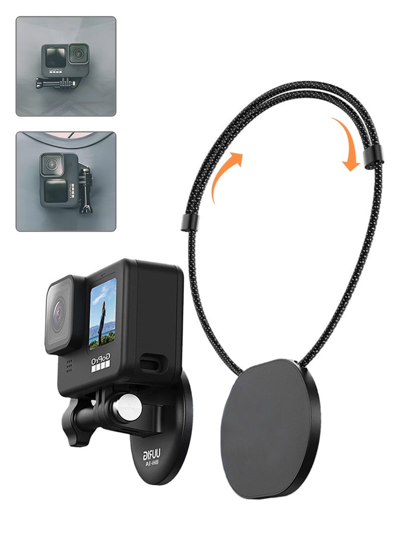 UURIG UURIG BH-14 Magnetic POV Neck Selfie Mount for GoPro, Action Camera Mount Quick Release, Hands-Free for GoPro Hero11 10 9 8 7 Black DJI Action 3, Insta 360 and Most Action Cameras - Image 1