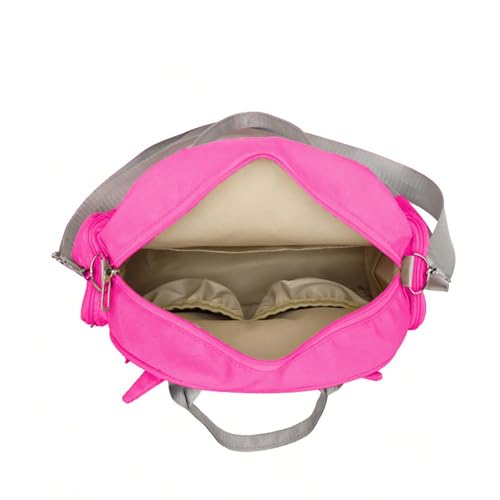 Winnies Diaper Tote Cum Backpack Maternity Bag for Moms | Stylish Lightweight Mother Bags with Zipper Closure & Adjustable Shoulder Strap | Baby Travel Organiser (Pink) - Image 2