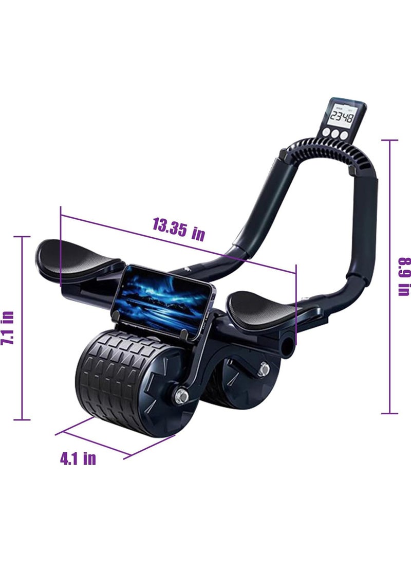 2025 New with Automatic Rebound Ab Abdominal Exercise Roller with Elbow Support and Timer, abs roller wheel core exercise equipment, Perfect Core Exercise Equipment for Home Workouts