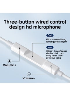 Generic White Wired Headphones For-apple-huawei-xiaomi-VIVO-OPOP-cell Phone-tablet-notebook-Color:3.5MM Round Mouth  - Image 5