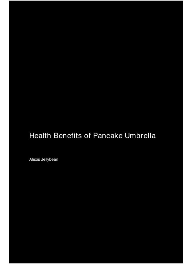 Health Benefits of Pancake Umbrella  - Image 1