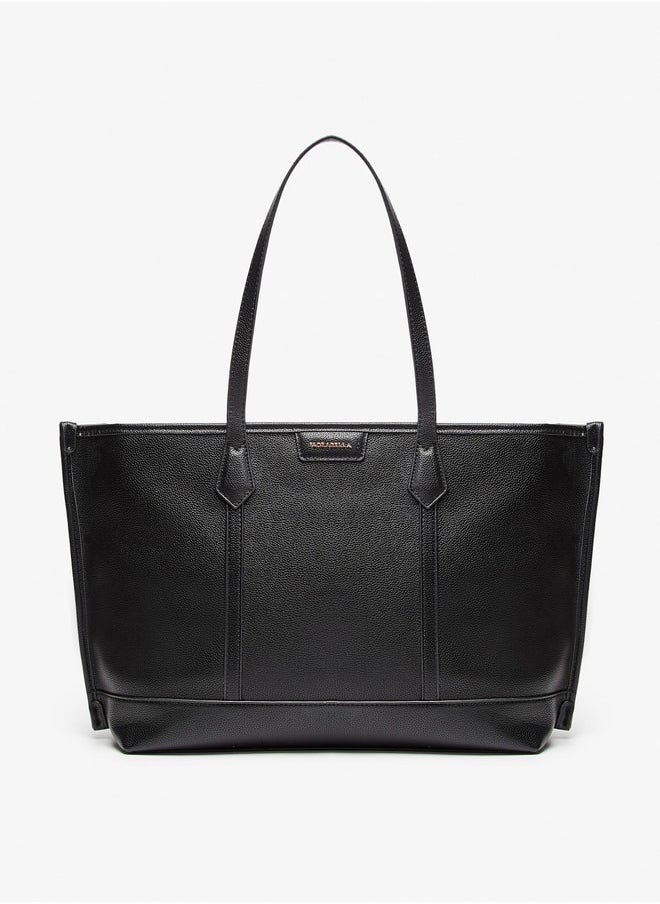 Flora Bella By Shoexpress Women Monogram Print Tote Bag with Zip Closure and Double Handle  - Image 1