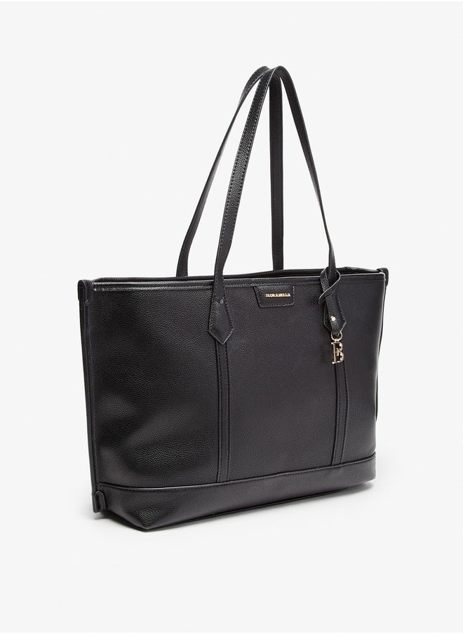Flora Bella By Shoexpress Women Monogram Print Tote Bag with Zip Closure and Double Handle  - Image 2