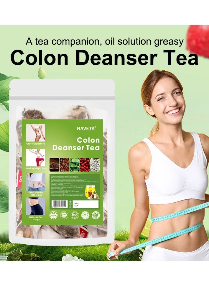 NAVETA شاي منظف القولون، شاي صحي بالأعشاب بمكونات طبيعية نقية، شاي تخسيس قائم على النباتات العضوية، شاي منظف بالأعشاب آمن وفعال للإمساك - Image 2