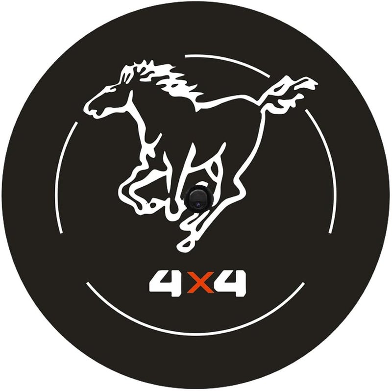 Aolowewin Galloper 4X4 Spare Tire Cover with Camera Hole for Ford Bronco, Jeep, Toyota SUVs Back Wheel Cover with Camera Hole, Spare Tire Cover Protector (L: 265/50R20, 255/70R17, 245/75R16) - Image 4