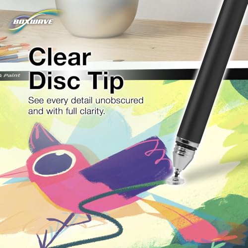 BoxWave Stylus Pen Compatible with Apple Watch Series 5 - FineTouch Capacitive Stylus, Super Precise Stylus Pen - Jet Black - Image 5