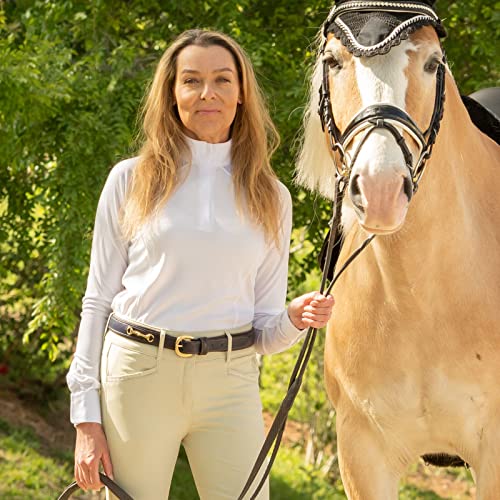 Equinavia Ingrid Womens Equestrian Long Sleeved Show Shirt with Cooling Mesh - White - M - Image 3