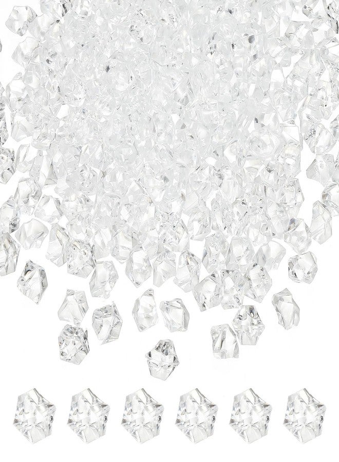 M METERXITY 1000-Pack Fake Ice Rocks, 6x9mm Fake Crushed Ice Acrylic Gems Diamonds for Vase Fillers/Fish Tank/DIY Crafts [Clear] - Image 1