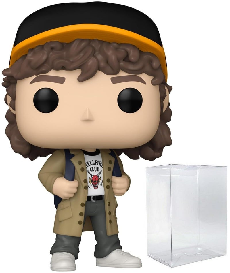 POP TV: Stranger Things - Dustin Henderson (Season 5) Funko Vinyl Figure (Bundled with Compatible Box Protector Case), Multicolor, 3.75 inches - Image 1