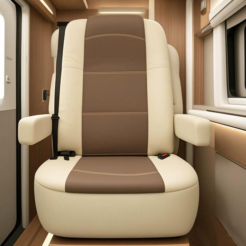 BeadChica 2 Pack RV Seat Covers for Captains ChairsMotorhome Seat Covers for ClassA RV Seat with Arm Rest Covers