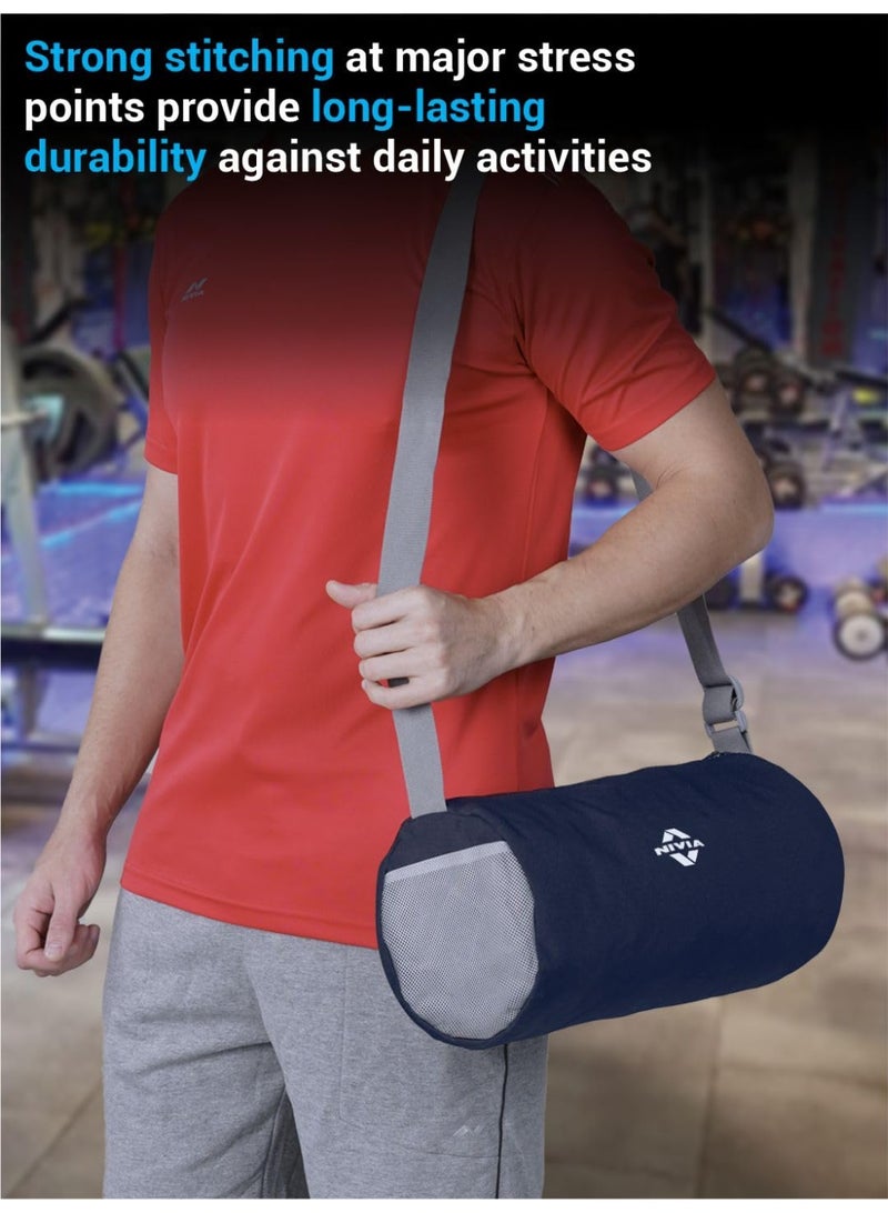 Nivia NIVIA Basic Duffle Polyester Bag, Gym Bags, Adjustable Shoulder Bag for Men, Duffle Bags Travel - Image 4